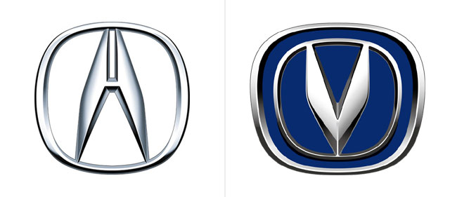 Acura logo vs. Changan logo