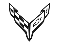 Chevrolet Corvette Logo, 2019, black