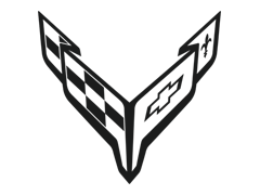 Chevrolet Corvette Logo, 2019, black