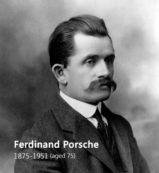 The founder of the Porsche car company — Ferdinand Porsche