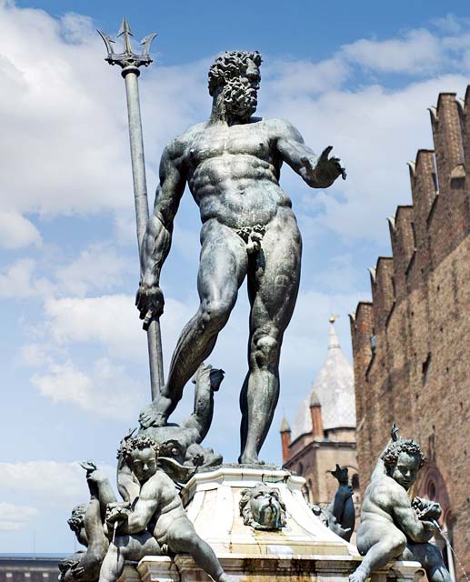 Piazza Maggiore's Neptune and his trident