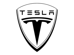 Tesla Logo, 2004, Shield, Black