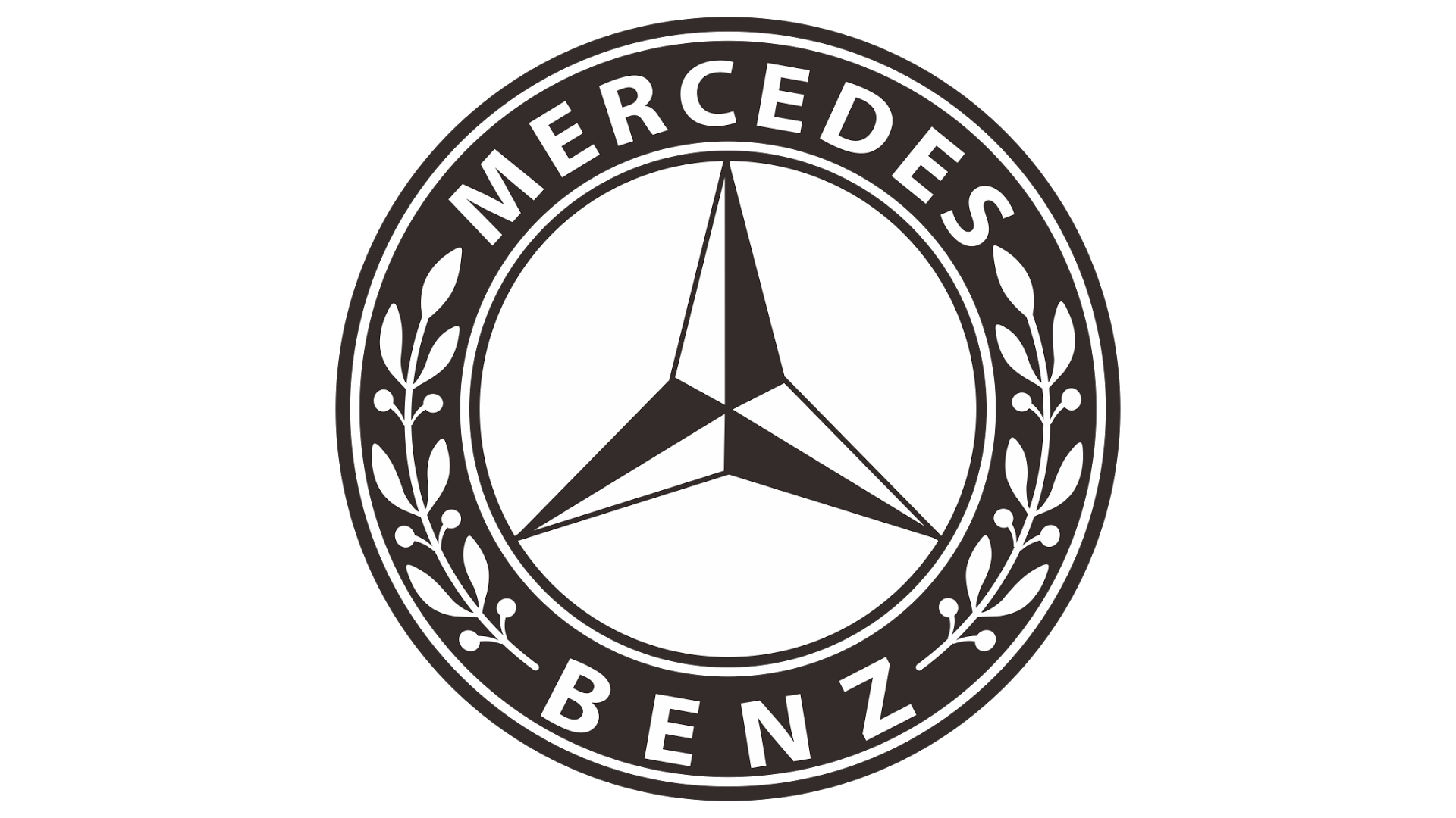 Mercedes benz logo brand symbol with name black Vector Image