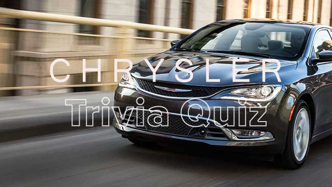 Chrysler Trivia Quiz: 20 Questions