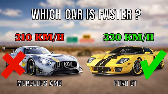 Guess Which Car is Faster? （by Top Speed）