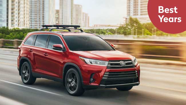 The Best Years to Buy a Used Toyota Highlander (1st to 4th)
