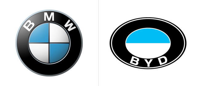 BMW logo vs. BYD logo (old)