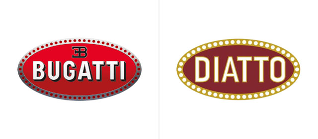 Bugatti logo vs. Diatto logo