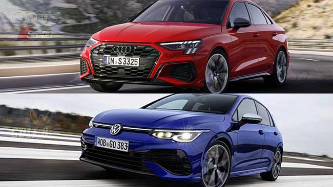 New VW Golf 8 R vs. Audi S3