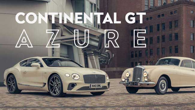 Bentley Continental GT Launches Azure to Continue the 50's Classic Color Scheme