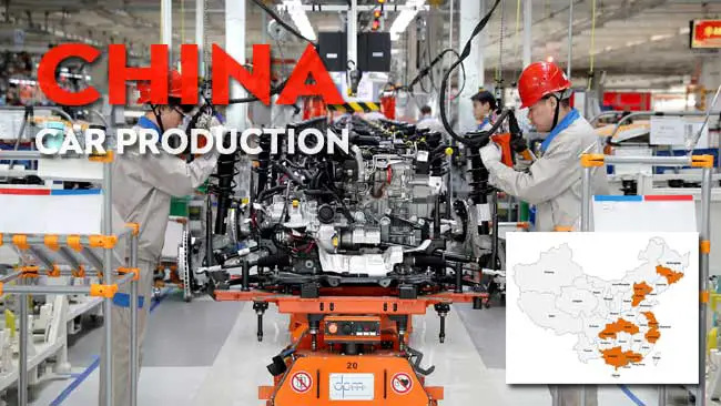 China's 7 Largest Car Production Cities
